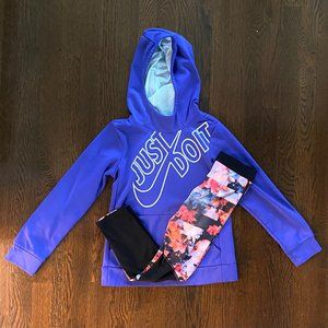 Nike Active Girls Hooded Sweater & Leggings